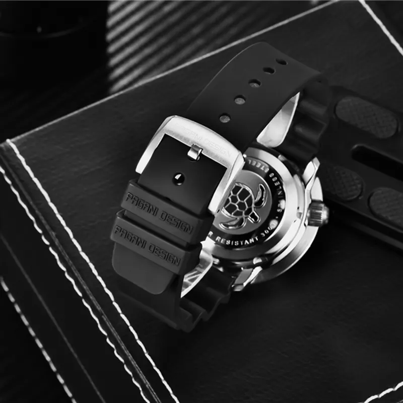 Pagani Design PD-1695 Black Strap Automatic Men's Watch